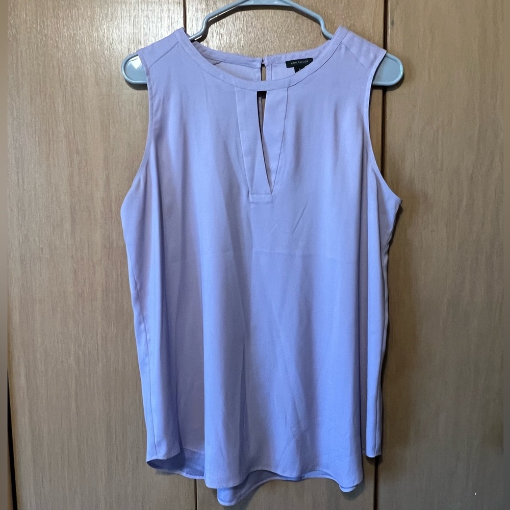 Ann Taylor Light Purple Sleeveless Blouse